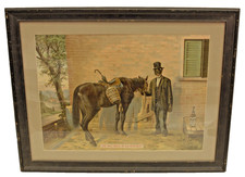 FRAMED GREEN RIVER WHISKEY DISTILLERY ADVERTISING PRINT SIGN ORIGINAL DATED 1899