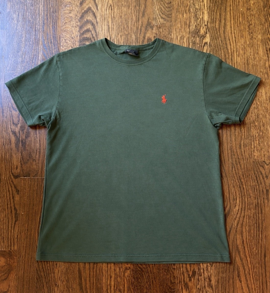 Polo by Ralph Lauren Men's Green Cotton Crew Neck Short Sleeve T-Shirt Size M