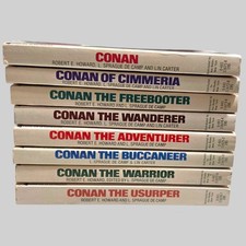 The CONAN Ace Books Paperback Set 1-8 Robert E. Howard - White Covers