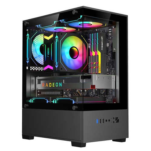 Transparent Desktop PC Case Computer Tower For M-ATX ITX Motherboard 240mm F _tm - Bild 7 von 14