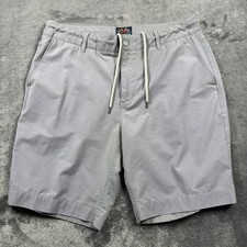 Faherty All Day Shorts Mens 33 Gray Drawstring Casual Tech Performance Preppy