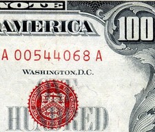 HGR SUNDAY 1966 $100 Legal Tender ((RED Seal)) HIGH GRADE