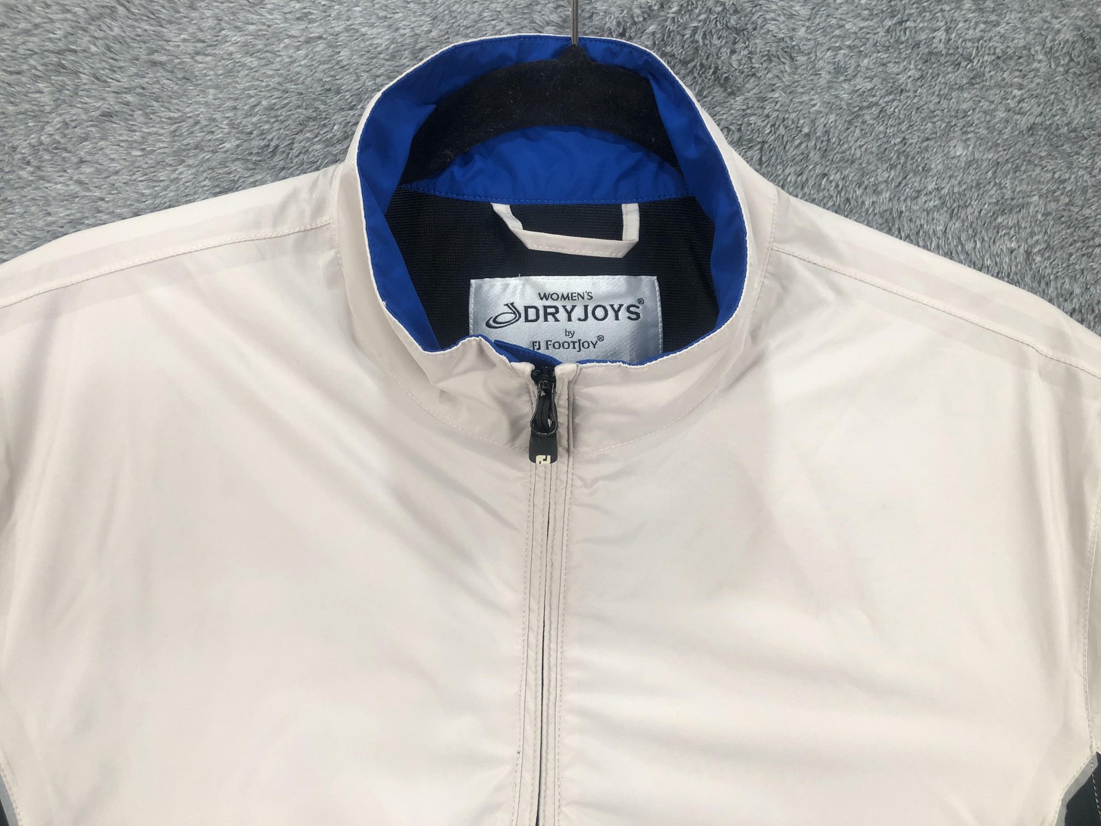 FootJoy DryJoys Jacket Womens Medium Waterproof Windshirt Golf Black White M