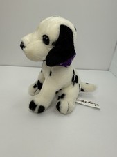 Nintendo Nintendogs Dalmatian Plush 6" Spotted Dog with Purple Bandana 2008