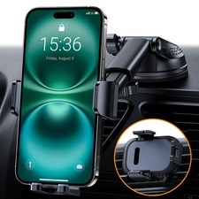 Car Phone Holder Mount - 360  Adjustable Suction Cup, Flexible Long Arm, Dash...