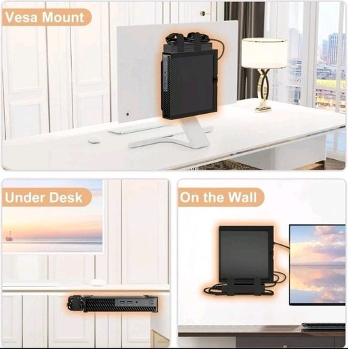Universal Mini PC VESA Mount Bracket for HP Dell Intel NUC 75x75 100x100 - Picture 3 of 12