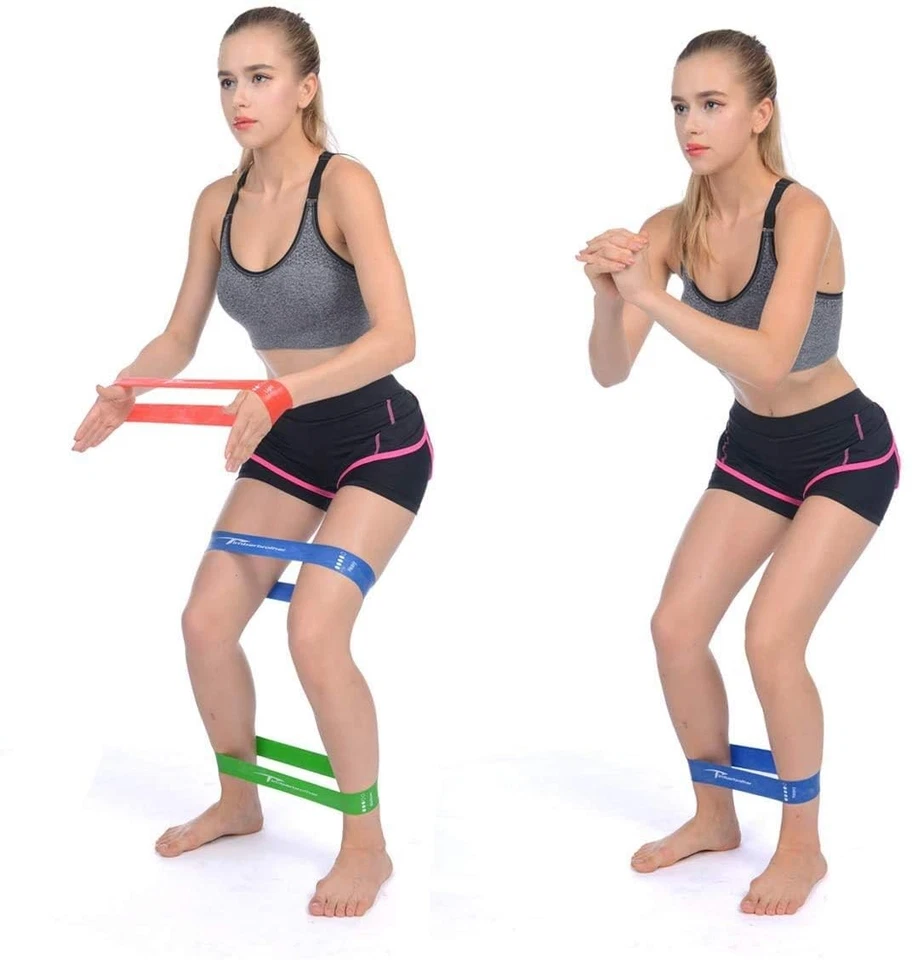 Resistance Loop Bands with Workout Foto 3 de 4