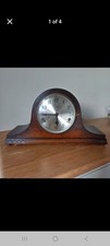 Antique Napoleon Hat Mantel Clock c.1900 Wooden Westminster Chime Working