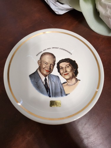 General and Mrs. Dwight D. Eisenhower Collectable Plate 1969 Edition W/STICKER - Picture 8 of 8