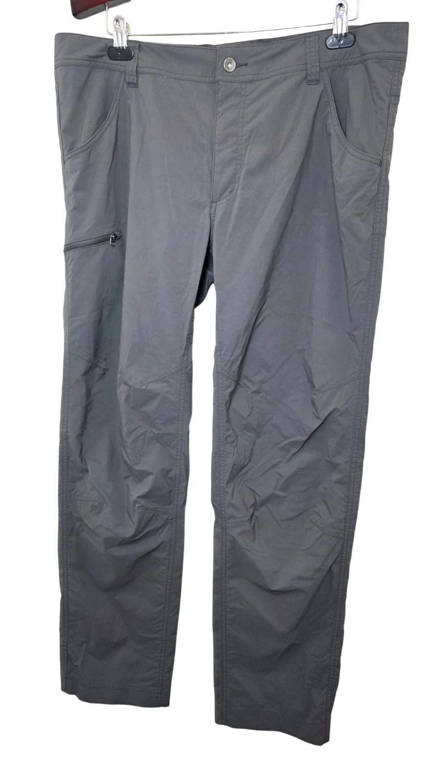 Marmot Gray Lightweight Outdoor Hiking Cargo Pants Zippered Pocket Size 38 x32