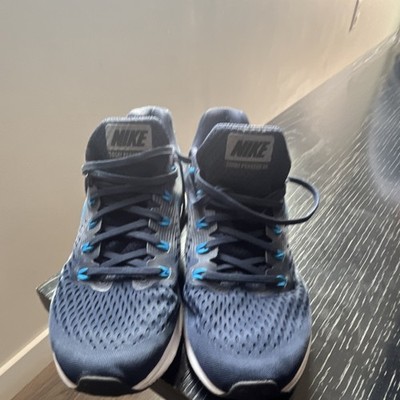 Nike Zoom Pegasus 34 Blue Black White Men's Running Sneakers Lace Up 880655-411