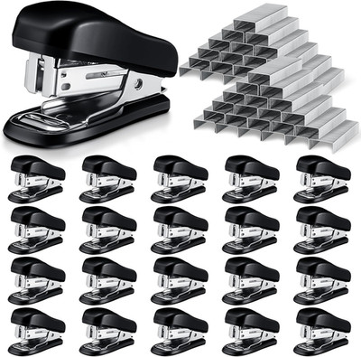 20 Pack Mini Staplers Bulk with 15000 Nail, Office Staplers for Desk 25 Sheet Ca