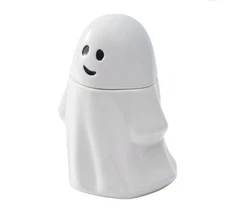 Way to Celebrate Halloween Ceramic Ghost Treat Jar, Food Storage