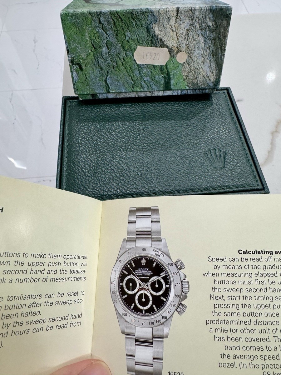 Authentic ROLEX Daytona 16520 ZENITH Watch Box Set Full Set
