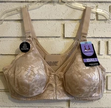 Bali Double Support Spa-Closure Comfort-U Wireless Bra Size 42C Soft Taupe NEW