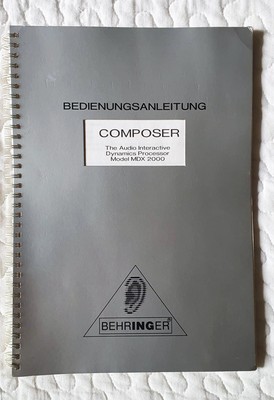 Bedienungsanleitung BEHRINGER Composer de+engl