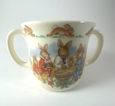 Royal Doulton Bunnykins Christening Cup Double Handle Baby Toddler Keepsake
