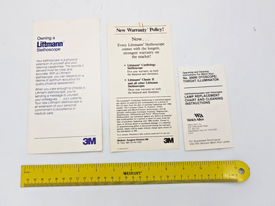 Besitz eines Littman Stethoskops Garantiebestimmungen Welch Allyn Otoskop Lampentabelle