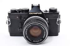 Meter Works Near MINT OLYMPUS OM-1 Black 35mm SLR 50mm F1.8 Lens From JAPAN