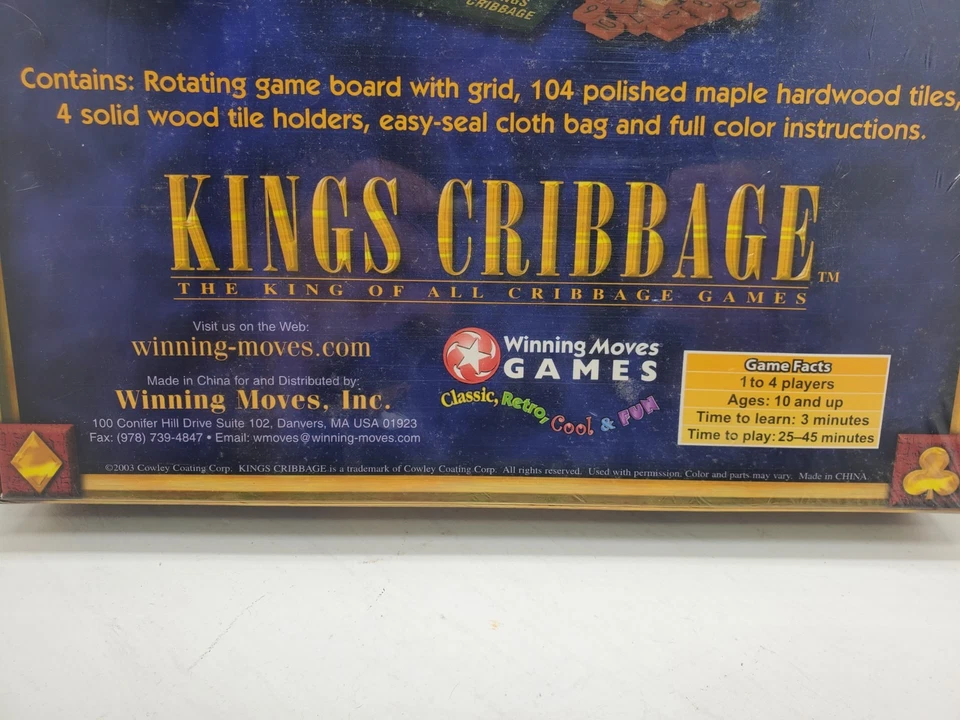 Vtg Sealed Kings Cribbage Royal Edition Board Game 2003 Winning Moves Rotating - Image 4 of 4