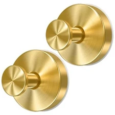 Wreath-Hanger, 22 LB Strong Stainless Steel Suction-Cup-Wreath-Hooks, 2 Gold