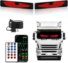 2PCS LED Eyes for Car Windshield, 23.62"x4.72" Flexible LED Devil Eye Lights