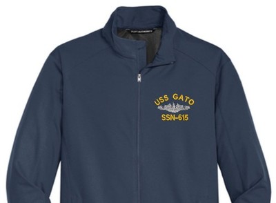 USS GATO SSN-615 Soft Shell Jacket.  New.  U.S. Navy. DOLPHINS