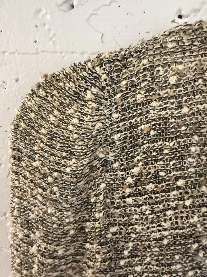 Vestido Marni Mujer 8 Gris Crema Manga Larga Tejido Bouclé Mezcla Lana Texturizado Foto 4 de 4