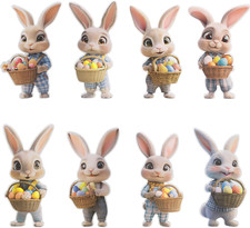 8 Pcs Easter Bunny Decorations, Outdoor Decorations, Outdoor Garden Lawn Decorat