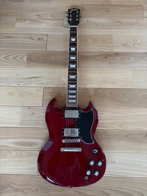 Burry RSG-55 63 Red SG type W/Gig bag Electric Guitar Used Shipping From Japan