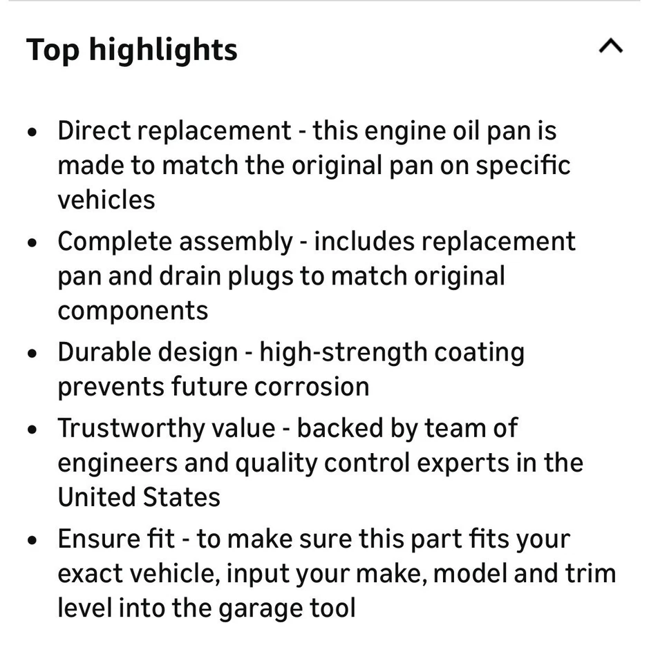 Cacerola de aceite del motor Chevy Silverado 3500 HD 11-16 Dorman 264-698 6,6 L Duramax LML Foto 3 de 4