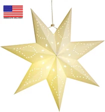 Paper Star Lantern Lamp Shade Hollow Out Hanging Lamp Shade Star Hanging Ornamen