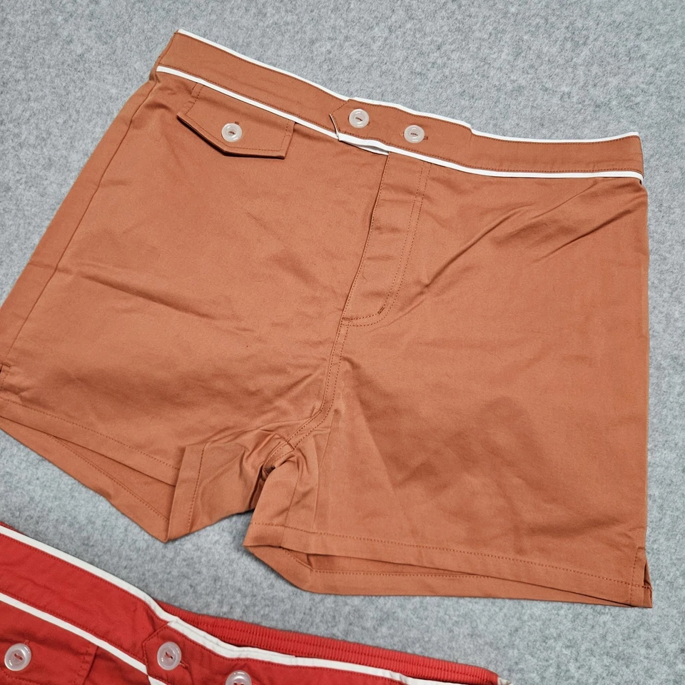 Lote de 3 baúles cortos Hammies Cabana para hombre talla 36 retro años 70 Foto 3 de 4