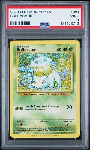 2023 POKEMON CLASSIC VENUSAUR & LUGIA EX DECK #001 BULBASAUR PSA 9