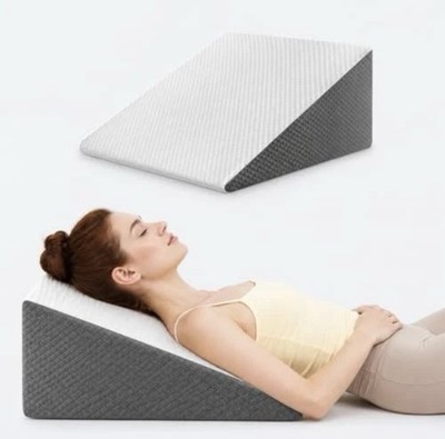 BEDLUXE Wedge Pillow Memory Foam Sleep Apnea Acid Reflux