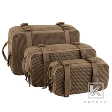 KRYDEX Tactical Modular Pouch Set Outdoor Organizer Travel Suitcase Coyote Brown