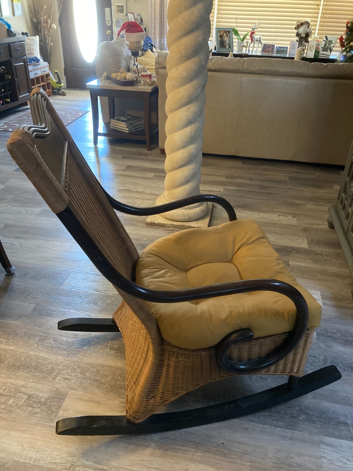 Vintage wicker rocking chair eBay