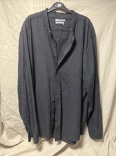 Tu Men's Long Sleeves Dress Up Button Casual Shirt Black Size XLarge