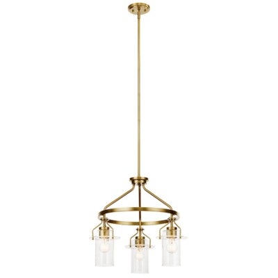 Kichler Everett 22.5in 3-Light Chandelier Brushed Brass