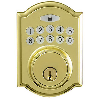 TruGuard GA77D01AA KD Castle elektronischer Riegel, poliertes Messing - Menge 4 - Bild 2 von 2
