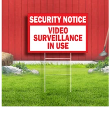 Security Notice Video Surveillance In Use Coroplast Sign Plastic Indoor Outdoor