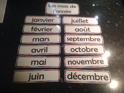 French Resources Flashcards Days Of The Week Months Colours Ebay