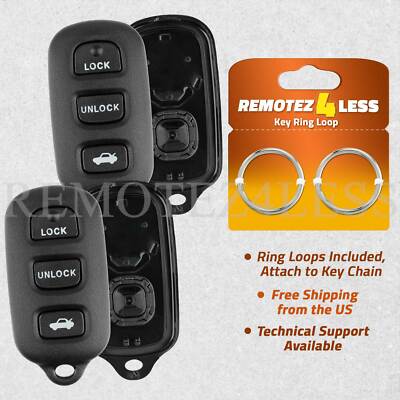 2 For 1995 1996 1997 19998 1999 Lexus LS400 Remote Shell Case Car Key Fob Cover