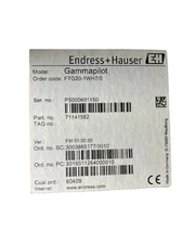 Endress + Hauser Gammapilot Order Code FTG20-1WH7/0 Radiation Source Detector