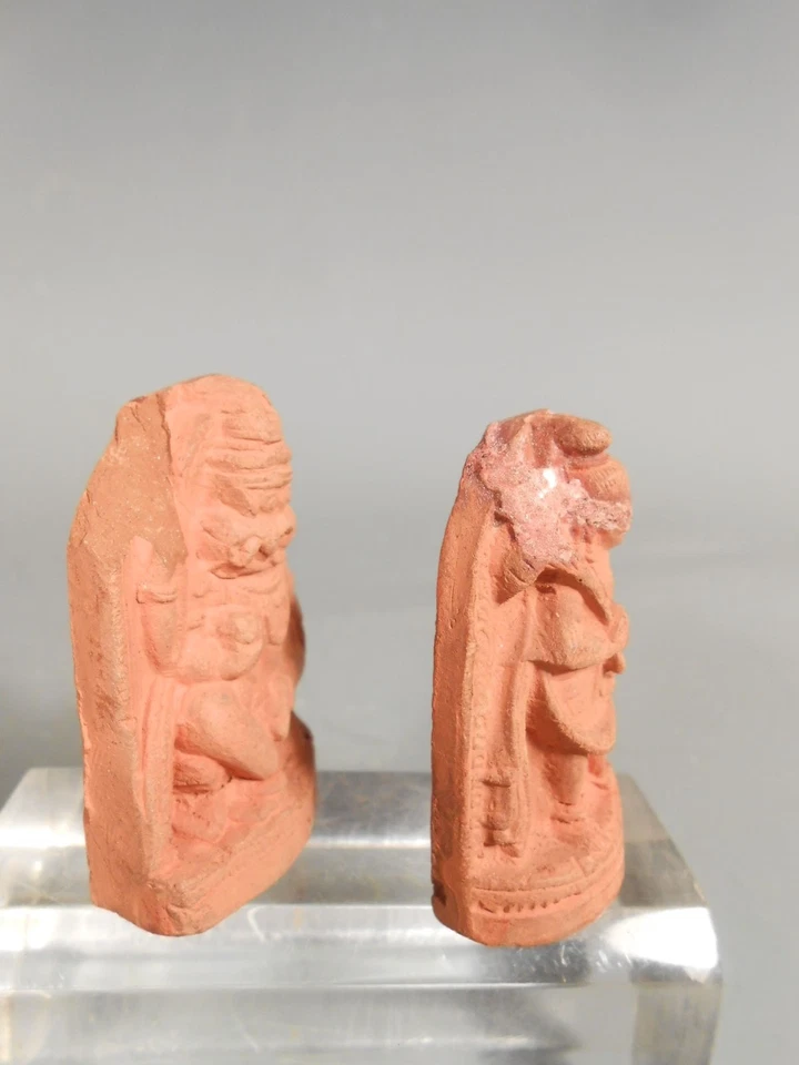 India Nepal Hindú Relieve Terracota Votiva Tsa Tsa Placas de Deidades ca19 c #2 Foto 4 de 4