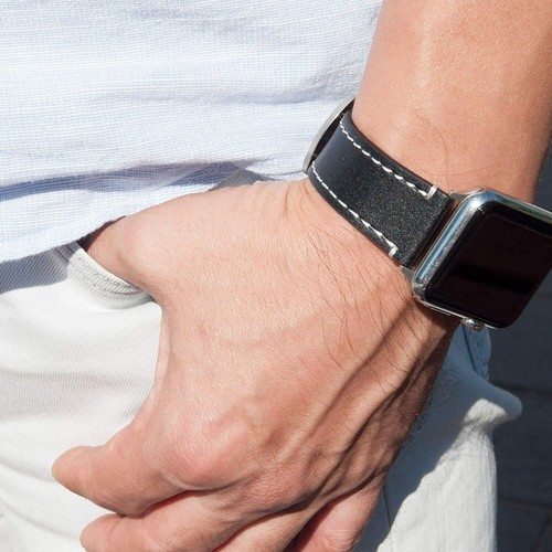 Apple Watch Leather Bands Premium Genuine Leather Wrist Band (38/40 mm) - Picture 15 of 48