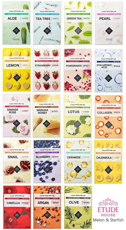 ETUDE HOUSE 0.2 NEW Therapy Air Face Mask Sheet Pack of 10 Sheets - *UK SELLER* - Image 3 of 3