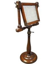 Antique Vanity Shaving Mirror Mahogany Telescoping 19th Century Victorian