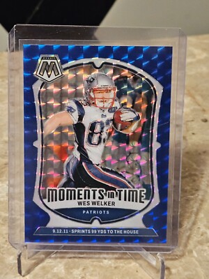 2024 Panini Mosaic Moments in Time Mosaic Blue #5 Wes Welker #60/99 No. 5