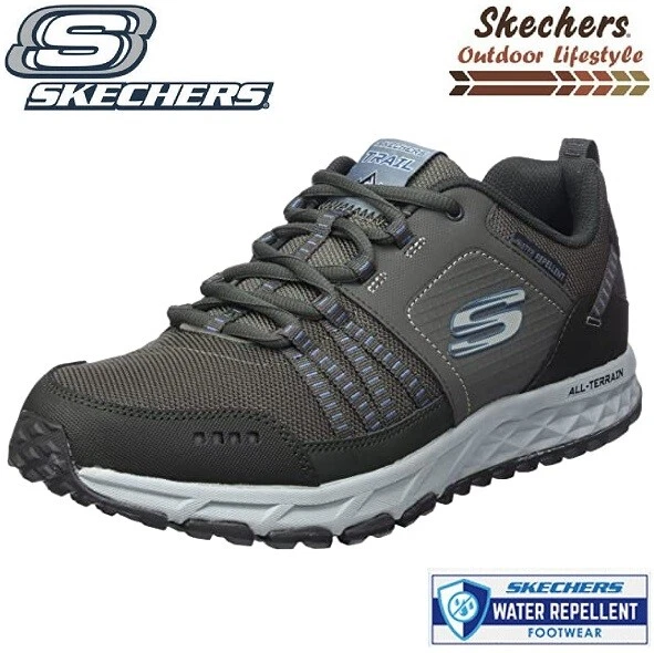 Skechers Walking Hiking Trail Work Leather Memory Foam Trainers Shoes eBay